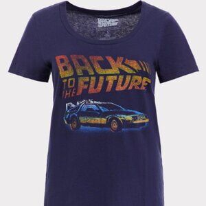Torrid size 4 Back to the Future Navy Slim Fit Tee